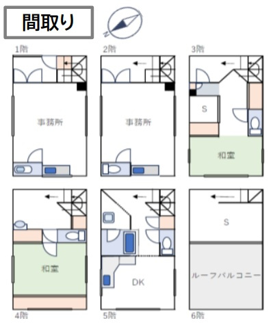 豊島区駒込１丁目のビルの間取り