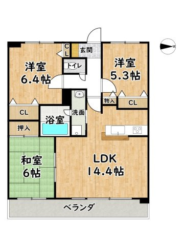 リベール姫路駅前Ⅱ【オーナーチェンジ】の間取り