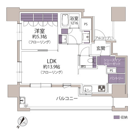 【間取り】 | グランドメゾン薬院ザ・タワーレジデンス☆仲介手数料無料☆