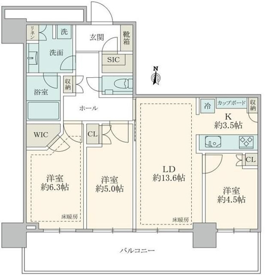 【間取り】 | パークシティ中野　ザ　タワー　エアーズ