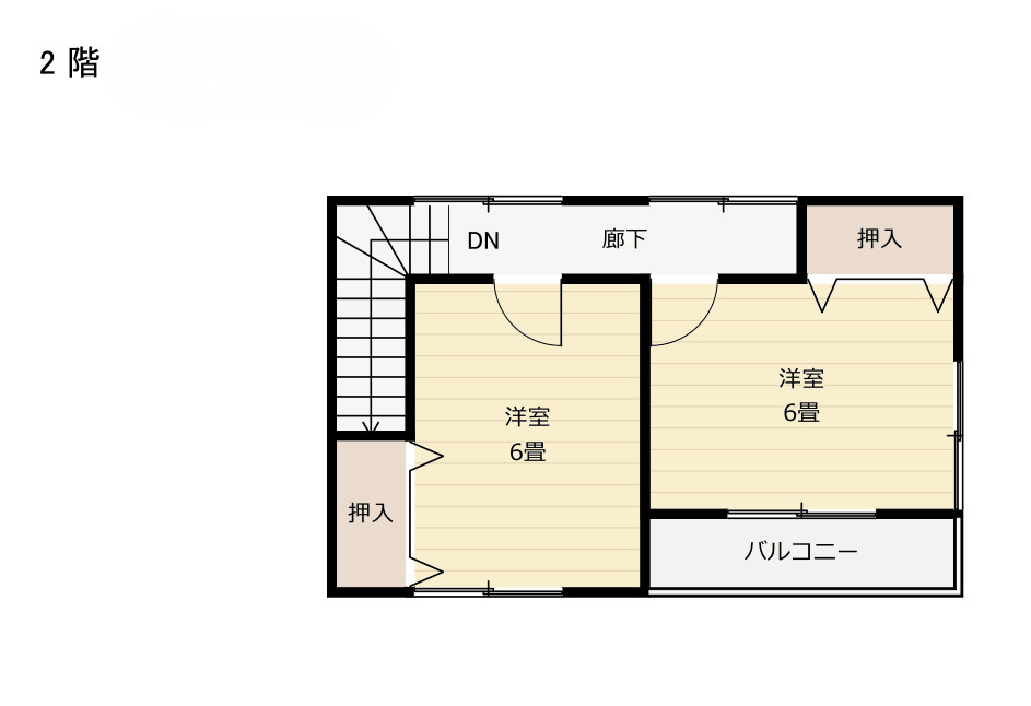 米沢市成島町３丁目　二階建て中古住宅の間取り