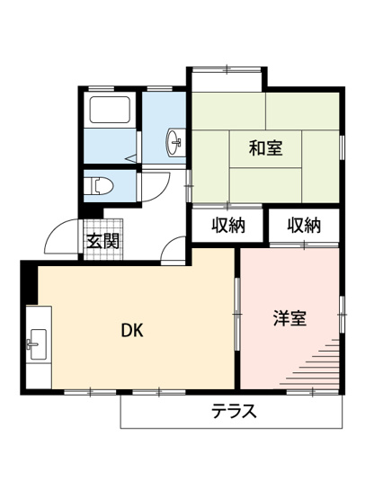 【間取り】 | ジュネスＩＷＡＺＵ　Ⅰ