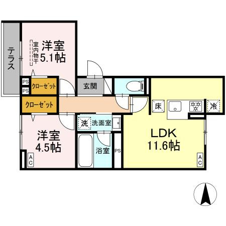 【間取り】 | ヴィラ アンムート赤堤