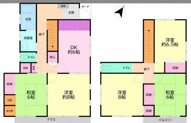 春日市紅葉ヶ丘東8丁目中古戸建の間取り