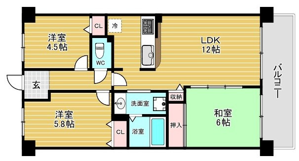 キャステージパーク2番街の間取り