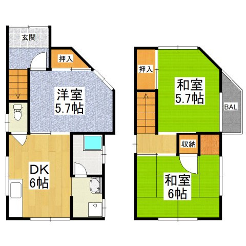 【間取り】 | 堺市中区福田戸建