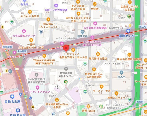 明治安田名古屋駅前ビルの地図