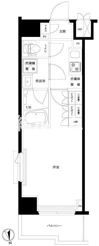 板橋区高島平７丁目の賃貸マンションの間取り