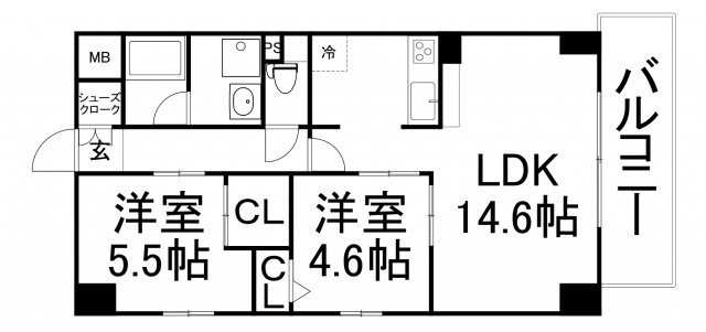 【間取り】 | グランルージュ谷町六丁目