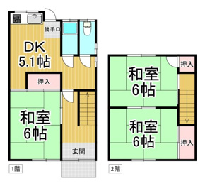 椎堂1丁目戸建の間取り