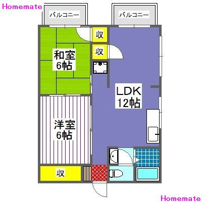 パレーシャル帯山Ａの間取り