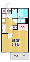 レジティア甲東園の間取り