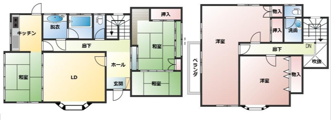 【間取り】 | 【2棟付】茨城県龍ヶ崎市 中古住宅