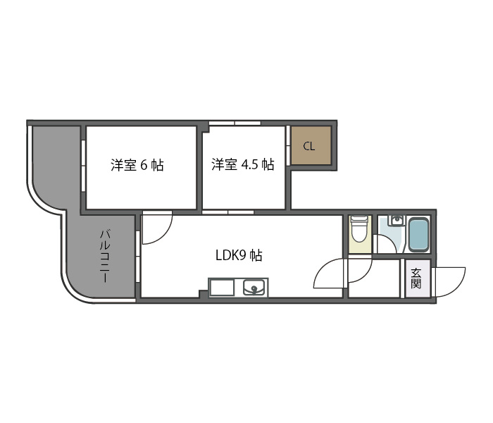 ウエンズ緑橋の間取り
