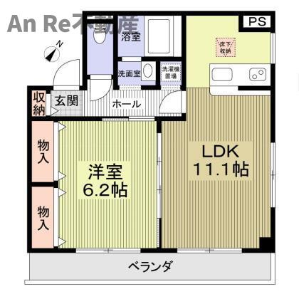 川口市戸塚東３丁目の賃貸マンションの間取り