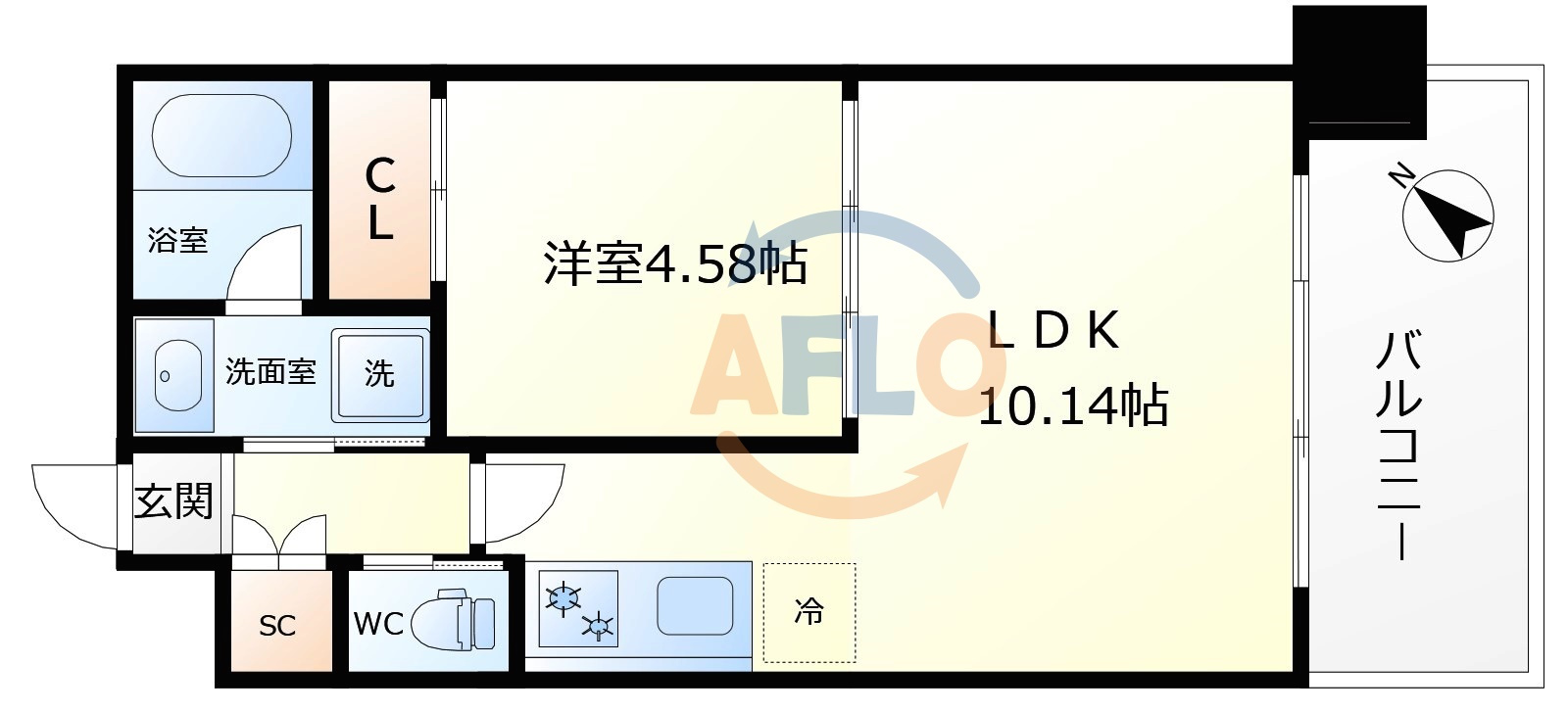 プレジオ阿波座の間取り|プレジオ阿波座　間取り
