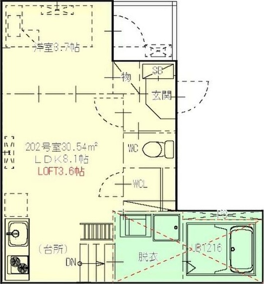 プライムパークス名駅西の間取り