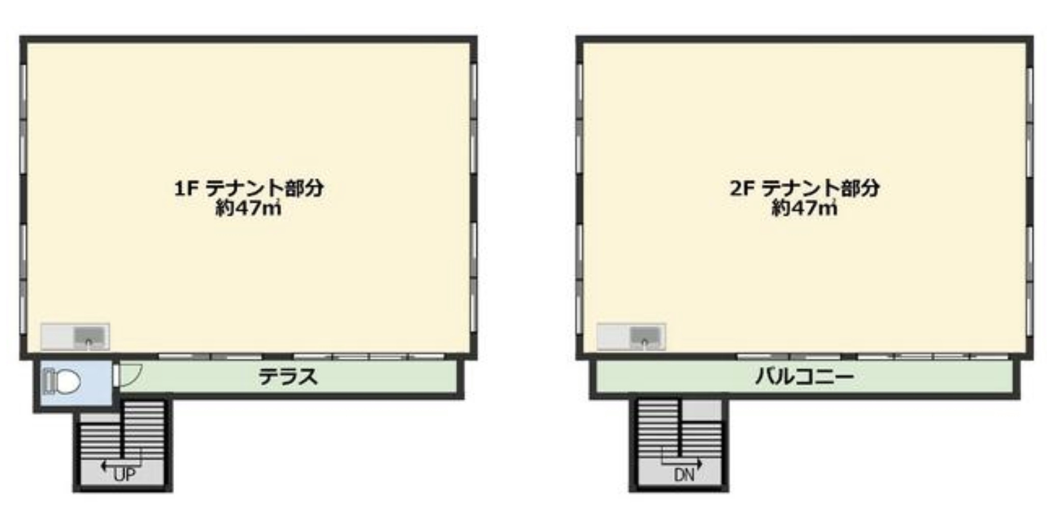 湖南市水戸町の店舗事務所の間取り