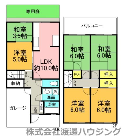 高殿６丁目テラスハウスの間取り