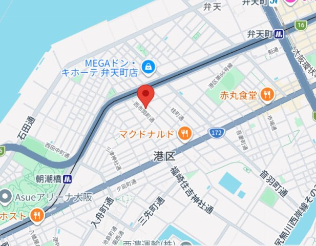 大阪市港区磯路３丁目の賃貸マンションの地図
