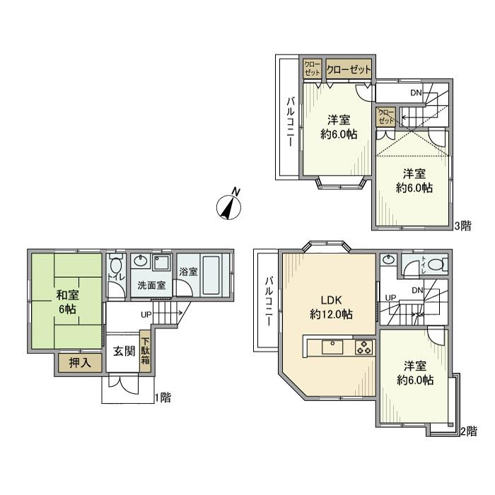 あたご戸建の間取り