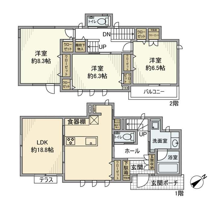 港南戸建の間取り