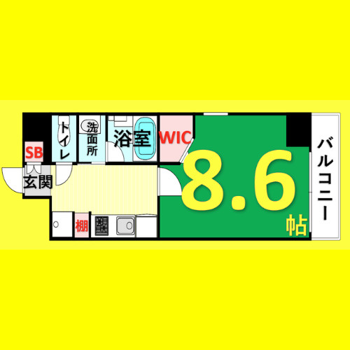 イースクエア並木　名古屋市賃貸　仲介手数料無料の間取り