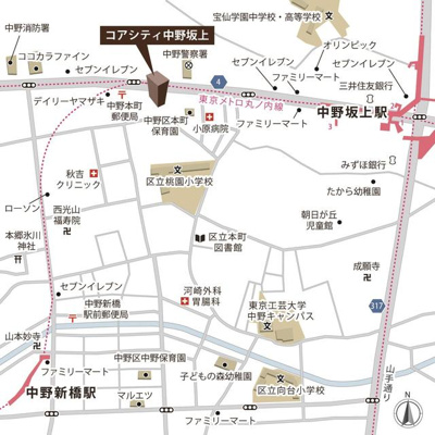 【地図】 | コアシティ中野坂上
