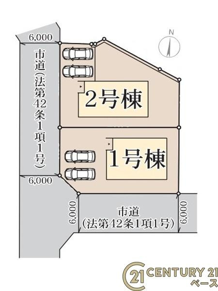 リーブルガーデン磯壁 ２号棟 ／新築一戸建の区画図|■こちらの物件は２号棟です！■