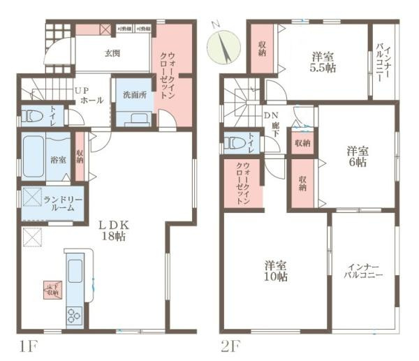 リーブルガーデン中山台 １号棟 ／新築一戸建の間取り