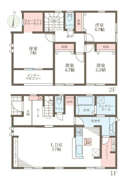 リーブルガーデン磯壁 １号棟 ／新築一戸建の間取り