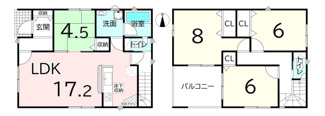 【間取り】 | 【20万円ｷｬｯｼｭﾊﾞｯｸ対象物件】クレーデルガーデン大和高田市市場 第13 全5棟 3号棟