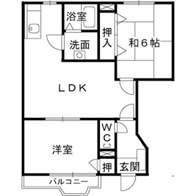 パークサイドハイムＣの間取り