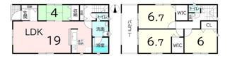 【間取り】 | 【20万円ｷｬｯｼｭﾊﾞｯｸ対象物件】クレーデルガーデン大和高田市市場 第13 全5棟 4号棟