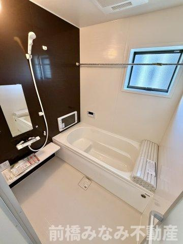 【新築】前橋市富士見町時沢第3　７号棟(全１１棟)　クリエートの家　新築建売分譲の浴室|日々の疲れを癒すお風呂付です
