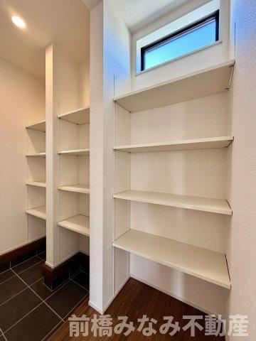 【新築】前橋市富士見町時沢第3　１号棟(全１１棟)　クリエートの家　新築建売分譲の収納|収納豊富です