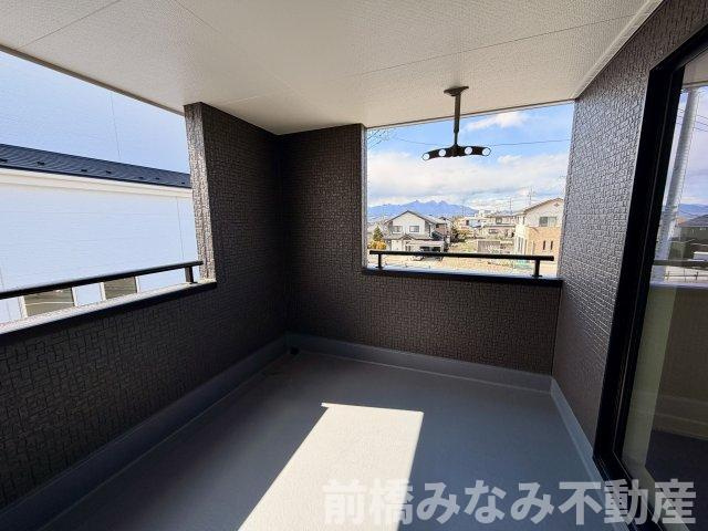 【新築】前橋市富士見町時沢第3　１号棟(全１１棟)　クリエートの家　新築建売分譲のバルコニー|広々としたバルコニーです