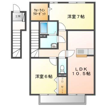 アルカディア　Ｄの間取り
