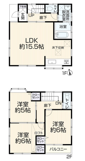 【間取り】 | 座間市ひばりが丘1丁目　中古戸建て【仲介手数料無料】 | 海老名市を中心に地域密着で営業♪不動産のことなら「大樹不動産」へ
