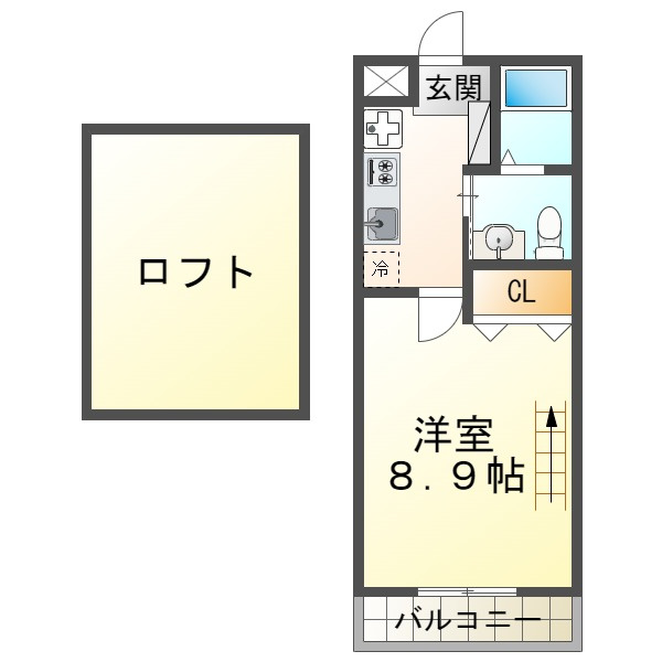 アロハ舞子の間取り