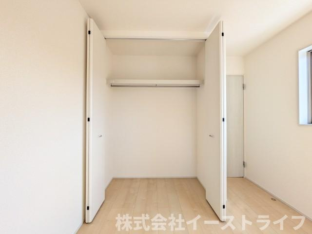 【新築戸建】　いわき市自由ヶ丘3期　長期優良住宅　全1棟の収納|収納スペースが豊富です。全居室に収納が付いており、すっきり片づけることができ部屋を広く使うことができます。