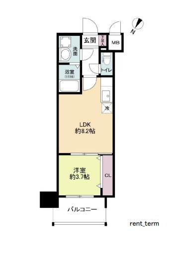MODERN PALAZZO天神北Ⅱの間取り
