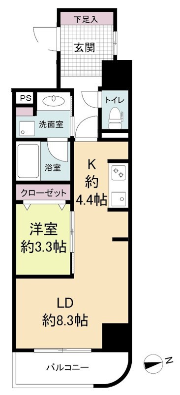 ウェルブライト博多ステーションの間取り