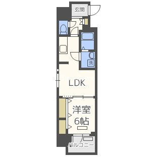 プレサンス心斎橋ニストの間取り