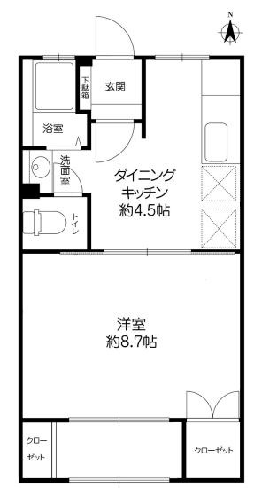 岡本梅林住宅５号棟の間取り
