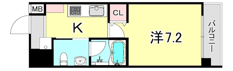リアンジェ兵庫本町の間取り