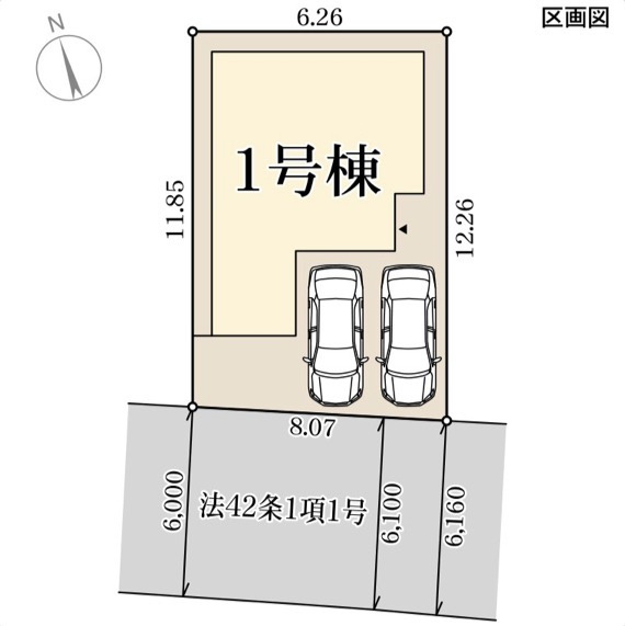 リーブルガーデン尼崎市杭瀬北新町の区画図