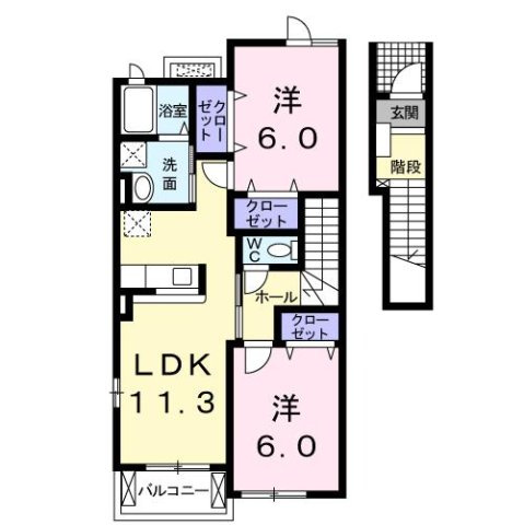 ウェルネス　Ⅱの間取り