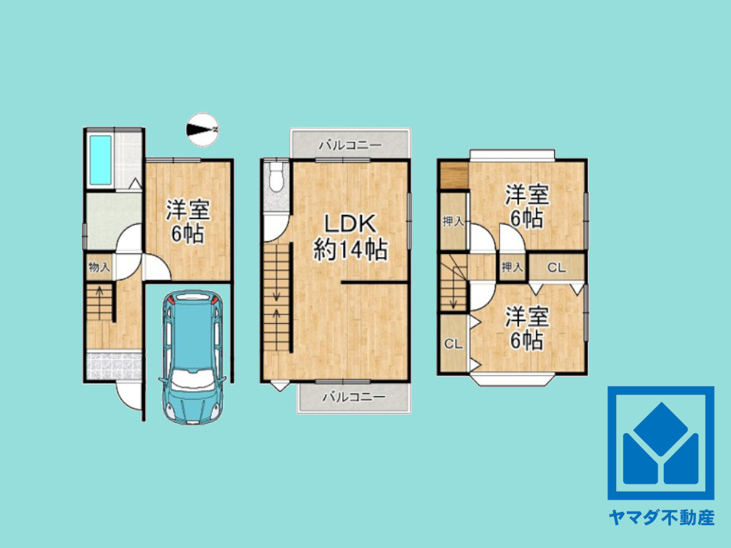 伏見区羽束師志水町の間取り|図面と現況が異なる場合は現況を優先いたします。