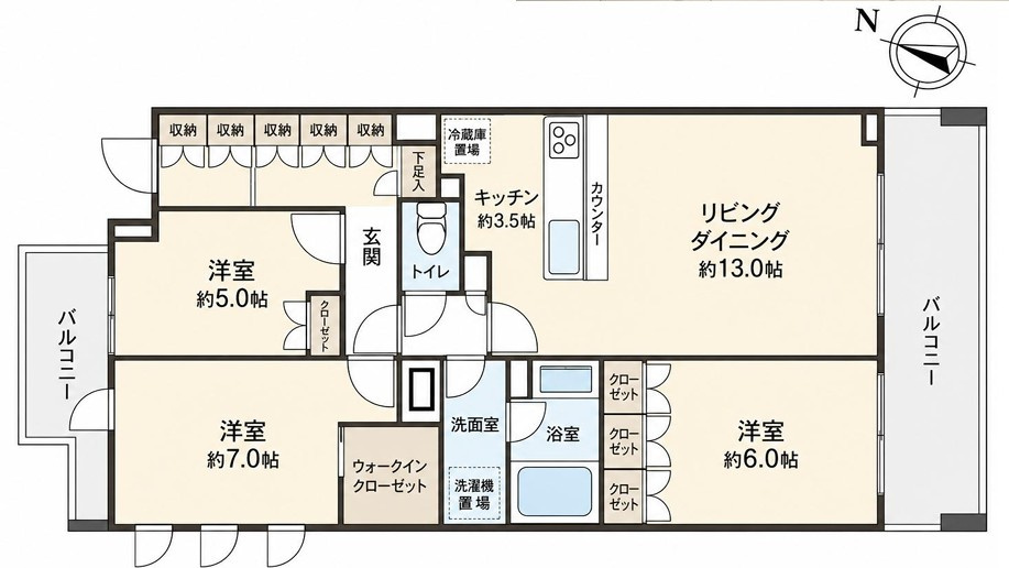 横濱紅葉坂レジデンス壱番館 の間取り